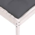 Miniatyrbilde 5 av 8: vidaXL Hagesofa 2-seters med puter hvit heltre furu