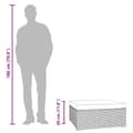 Miniatyrbillede 7 af 7: vidaXL udendørs fodskammel med hynde 70x70x30 cm polyrattan brun