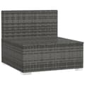 Miniatyrbillede 4 af 9: vidaXL midtersæde til havesofa med hynder polyrattan grå