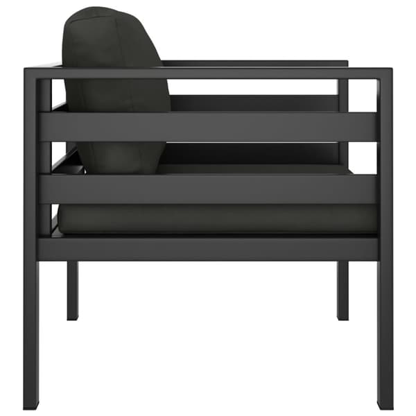 vidaXL Fåtöljer 2 st med dynor aluminium antracit