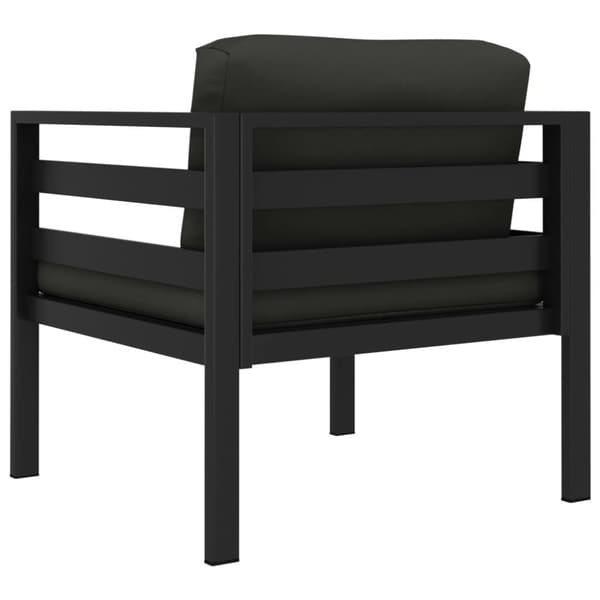 vidaXL Fåtöljer 2 st med dynor aluminium antracit