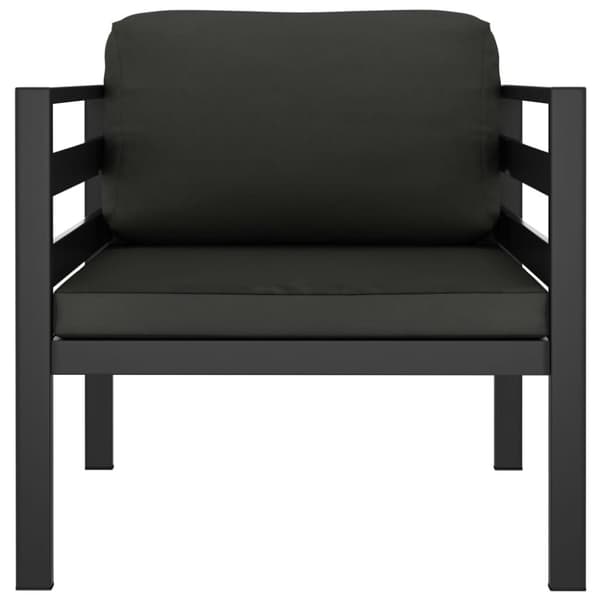 vidaXL Fåtöljer 2 st med dynor aluminium antracit