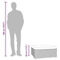 Miniatyrbillede 7 af 7: vidaXL udendørs fodskammel med hynde 70x70x30 cm polyrattan sort