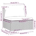 Miniatyrbillede 8 af 9: vidaXL midtersæde til havesofa med hynder polyrattan sort