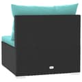 Miniatyrbillede 6 af 9: vidaXL midtermodul til modulsofa med hynder polyrattan sort