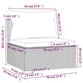Miniatyrbillede 8 af 9: vidaXL midtermodul til modulsofa med hynder polyrattan sort