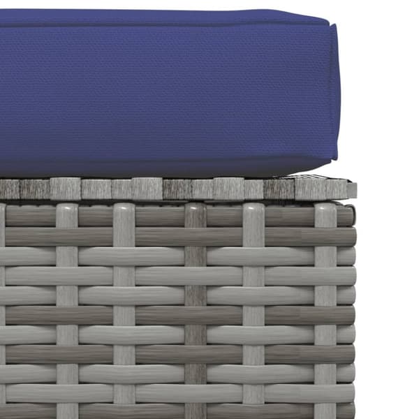 vidaXL Puutarharahi tyynyllä harmaa 70x70x30 cm polyrottinki
