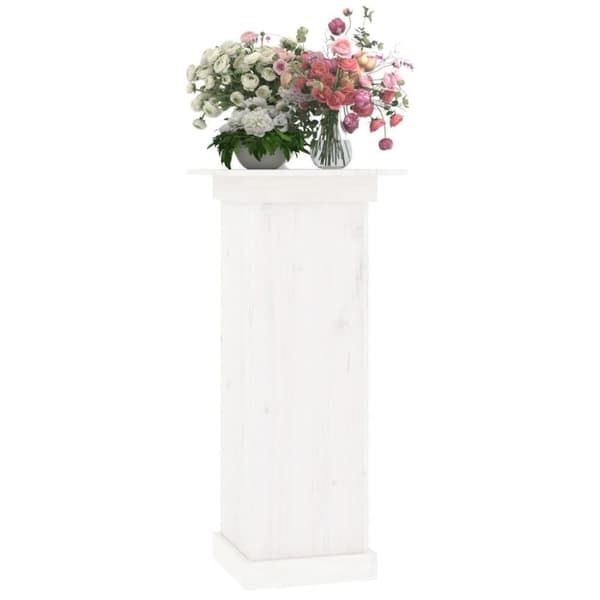 vidaXL blomsterstander 40x40x90 cm massivt fyrretræ hvid