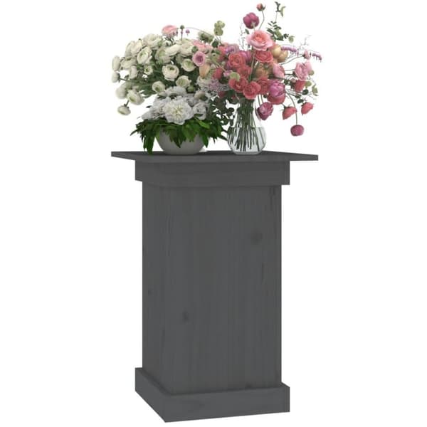 vidaXL blomsterstander 40x40x60 cm massivt fyrretræ grå