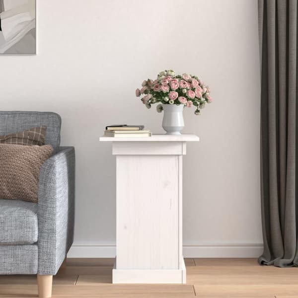 vidaXL blomsterstander 40x40x60 cm massivt fyrretræ hvid