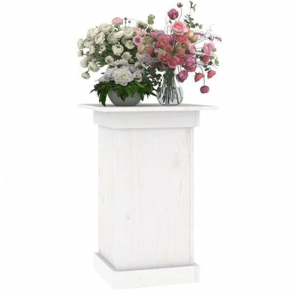 vidaXL blomsterstander 40x40x60 cm massivt fyrretræ hvid