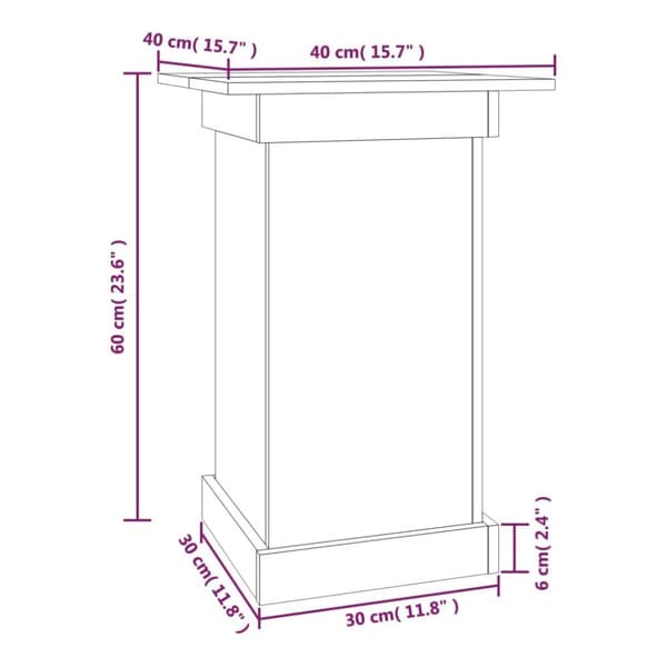 vidaXL blomsterstander 40x40x60 cm massivt fyrretræ hvid