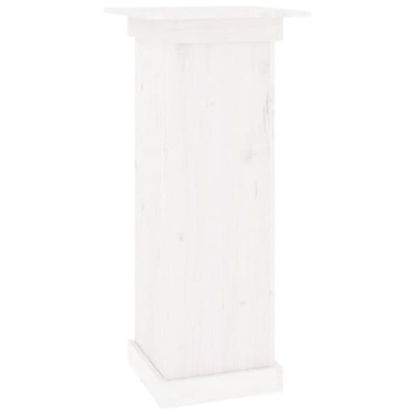 vidaXL Blomsterstativ hvit 40x40x90 cm heltre furu