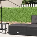 Miniatyrbillede 2 af 9: vidaXL fodskammel med hynde til haven polyrattan sort