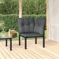 Miniatyrbillede 1 af 11: vidaXL hjørnemodul til havesofa med hynder polyrattan sort og grå