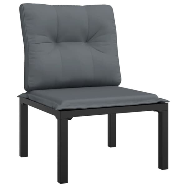 vidaXL loungesæt til haven 3 dele polyrattan sort og grå