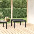 Miniatyrbillede 8 af 8: vidaXL fodskammel med hynde til haven polyrattan sort og grå