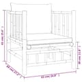 Miniatyrbillede 8 af 9: vidaXL havesofa med cremehvide hynder bambus
