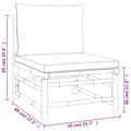 Miniatyrbillede 8 af 9: vidaXL midtermodul til havesofa med lysegrå hynder bambus