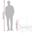 Miniatyrbillede 9 af 9: vidaXL midtermodul til havesofa med lysegrå hynder bambus