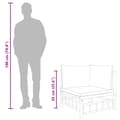 Miniatyrbillede 9 af 9: vidaXL hjørnemodul til havesofa med cremehvide hynder bambus