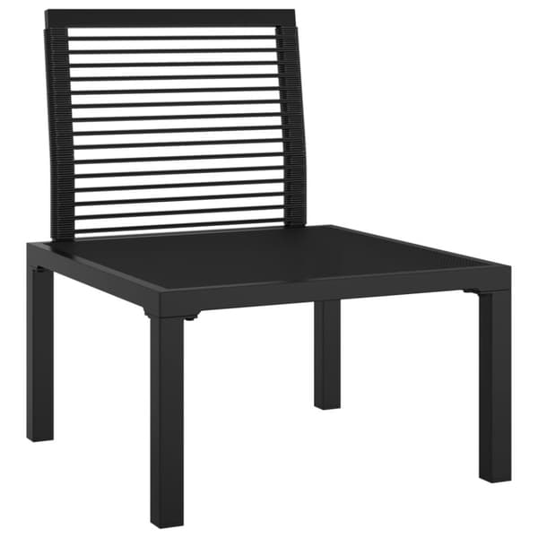 vidaXL havestol med hynder polyrattan sort og grå