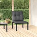 Miniatyrbillede 1 af 11: vidaXL havestol med hynder polyrattan sort og grå