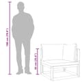 Miniatyrbillede 10 af 10: vidaXL hjørnemodul til havesofa med grønne hynder massivt akacietræ