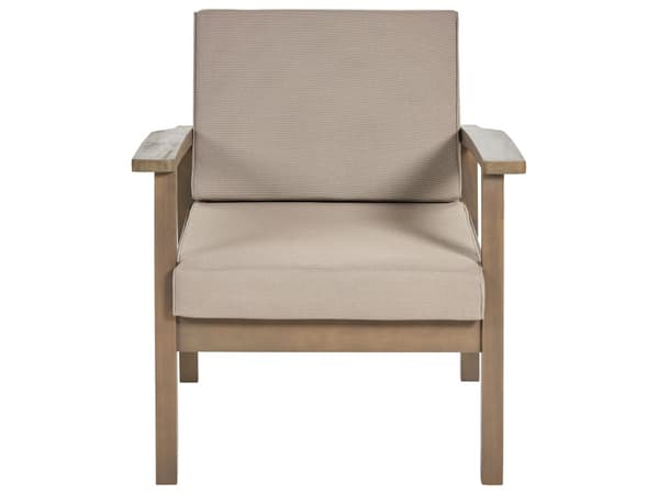 Trädgårdssoffgrupp Taupe Dynor Stabilt Certifierat Mörkt Akaciaträ 4-sits med Bord Utomhus Set