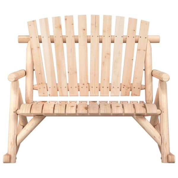 vidaXL 2-personers havebænk med gyngefunktion 123x96x102 cm grantræ