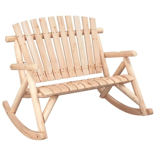 vidaXL 2-personers havebænk med gyngefunktion 123x96x102 cm grantræ