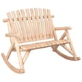 Miniatyrbilde 1 av 6: vidaXL Gyngebenk 2 seter 123x96x102 cm heltre gran
