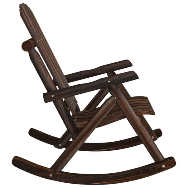 vidaXL Gungstol för trädgården 69x96x101 cm massivt granträ