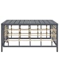 Miniatyrbilde 3 av 5: vidaXL Hagebord antrasitt 70x70x34 cm polyrotting