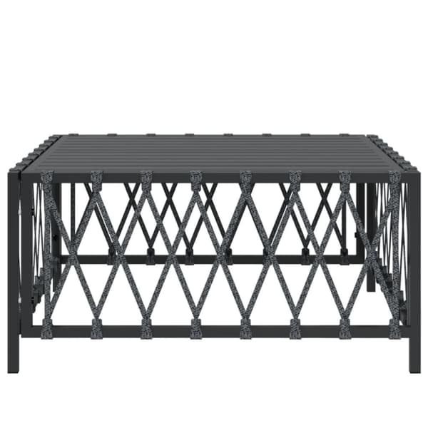 vidaXL havebord 70x70x34 cm vævet stof antracitgrå