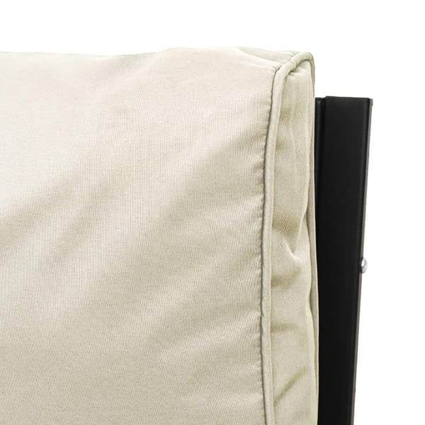 vidaXL Trädgårdsstolar med sandfärgade dynor 2 st 60x74x79 cm stål
