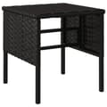 Miniatyrbillede 4 af 8: vidaXL fodskamler med hynder 4 stk. til haven polyrattan sort