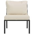 Miniatyrbillede 4 af 9: vidaXL havestole 2 stk. med sandfarvede hynder 60x74x79 cm stål