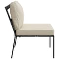 Miniatyrbillede 5 af 9: vidaXL havestole 2 stk. med sandfarvede hynder 60x74x79 cm stål