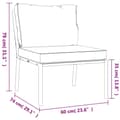 Miniatyrbillede 9 af 9: vidaXL havestole 2 stk. med sandfarvede hynder 60x74x79 cm stål