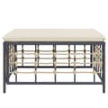 Miniatyrbillede 4 af 7: vidaXL haveskammel med beige hynde polyrattan