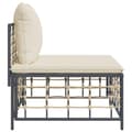 Miniatyrbillede 4 af 7: vidaXL midtermodul til havesofa med hynder polyrattan beige
