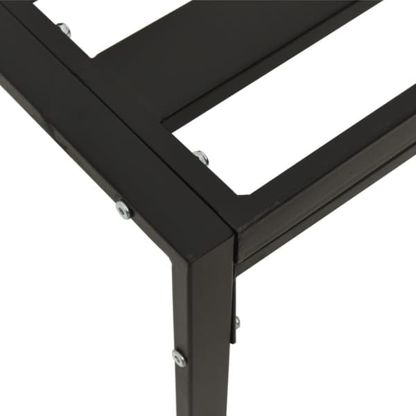 vidaXL loungebord 60x60x35 cm stål sort
