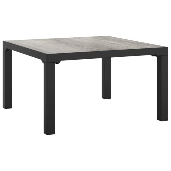 vidaXL sofabord til haven 55x55x31 cm DPC og stål grå