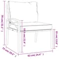 Miniatyrbillede 9 af 9: vidaXL havestole 2 stk. med grå hynder 62x75x79 cm stål