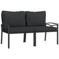 Miniatyrbillede 2 af 9: vidaXL havestole 2 stk. med grå hynder 62x75x79 cm stål