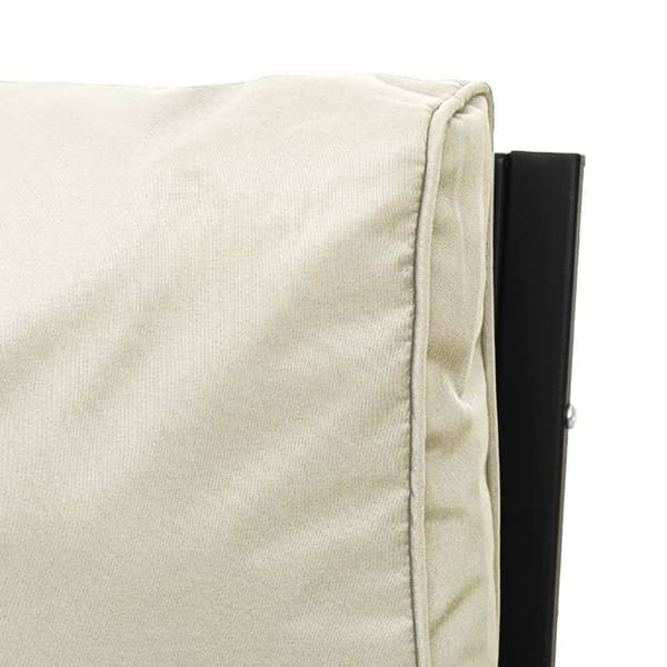vidaXL havestole 2 stk. med sandfarvede hynder 62x75x79 cm stål