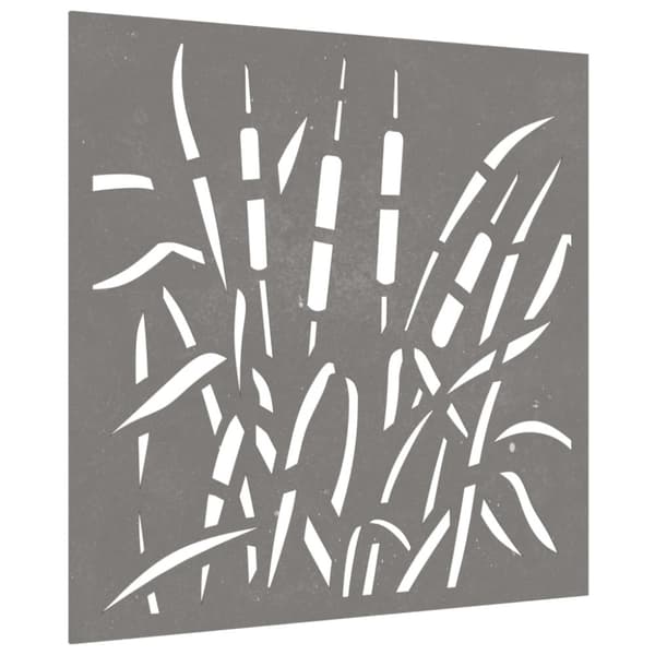 vidaXL Puutarhaseinäkoriste 55x55 cm corten teräs ruohokuvio