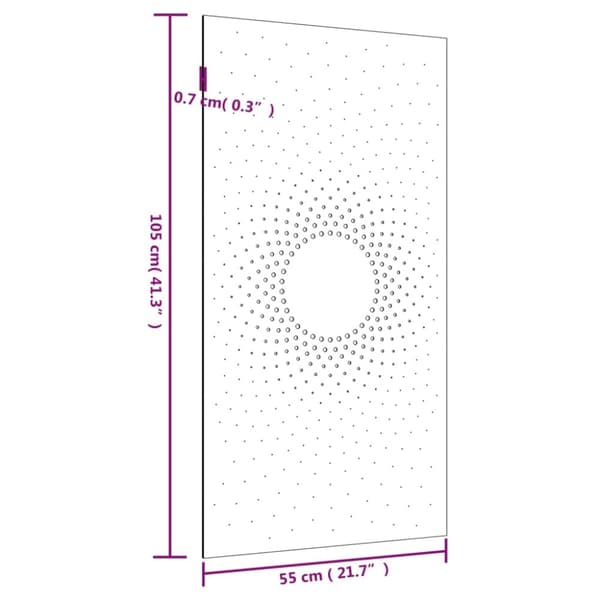 vidaXL udendørs vægdekoration 105x55 cm soldesign cortenstål