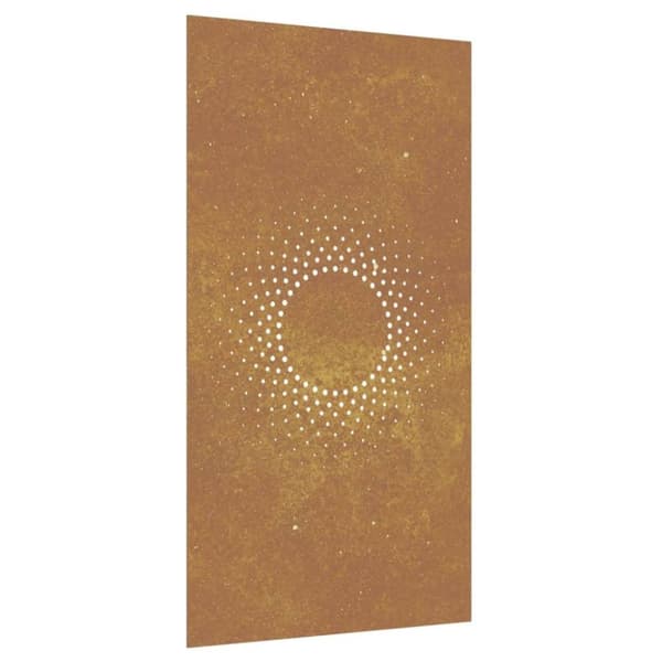 vidaXL udendørs vægdekoration 105x55 cm soldesign cortenstål